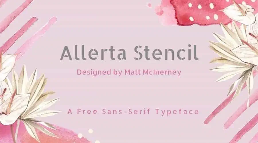 Allerta Stencil Font