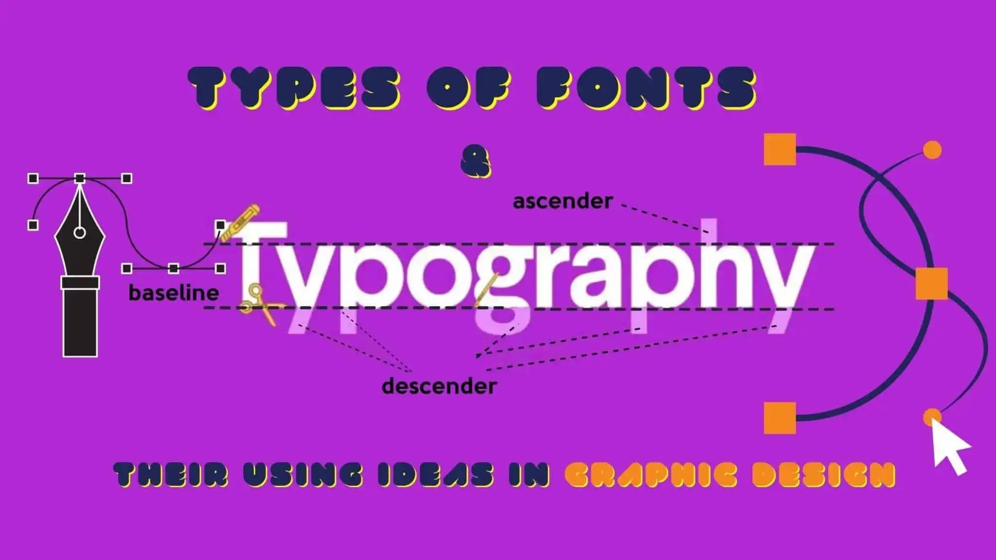 Types of fonts & their using ideas in graphic design