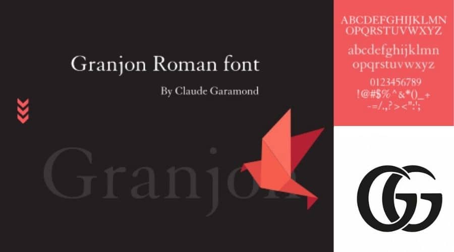 Granjon Roman Font Gucci font