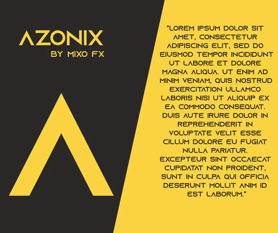 Azonix Font View
