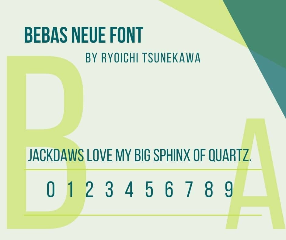 bebas neue font download mac free