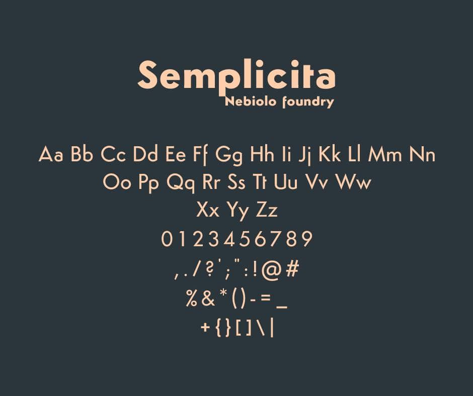 Semplicita Font View