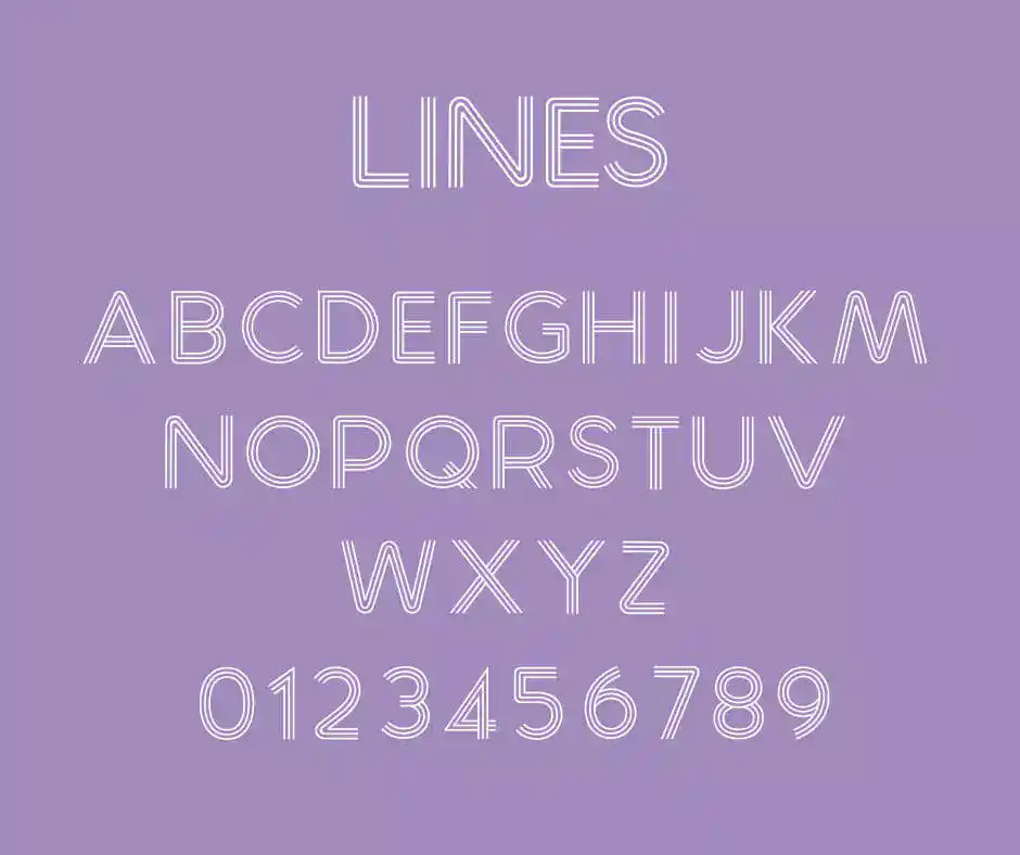 Lines Font View