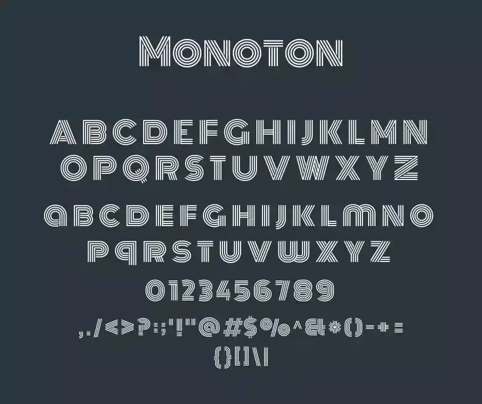Monoton Font View