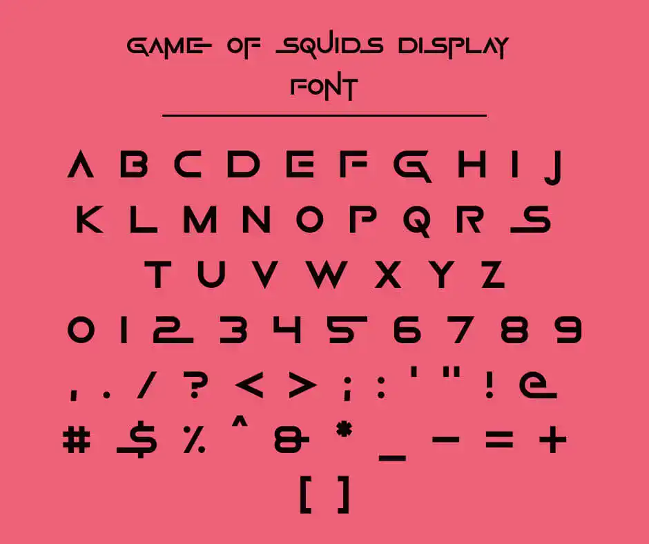 Squid Game Typeface