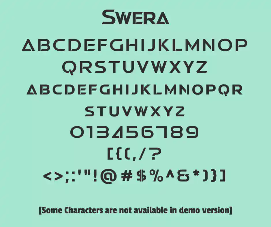 Swera Font View