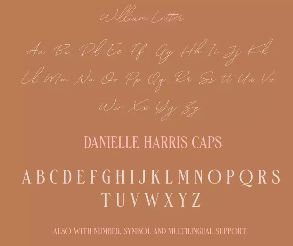 William Letter Signature Duo Font View