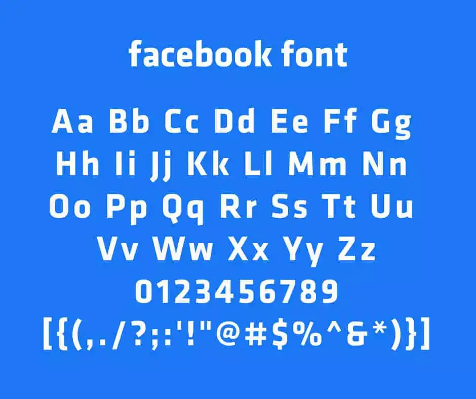 Facebook Font View