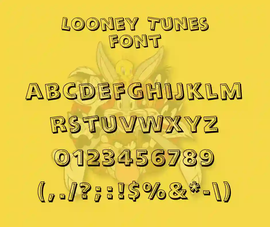 Looney Tunes Font View