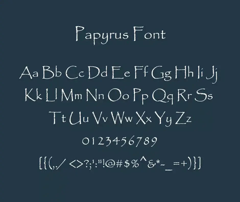 Papyrus-Font-View