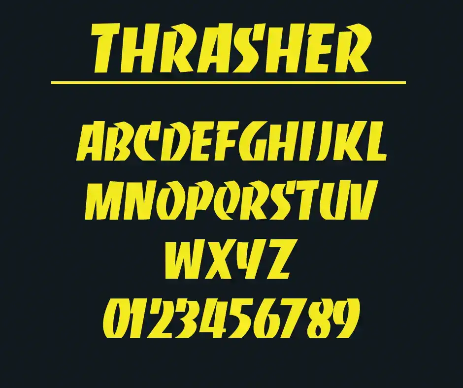 Thrasher Font View