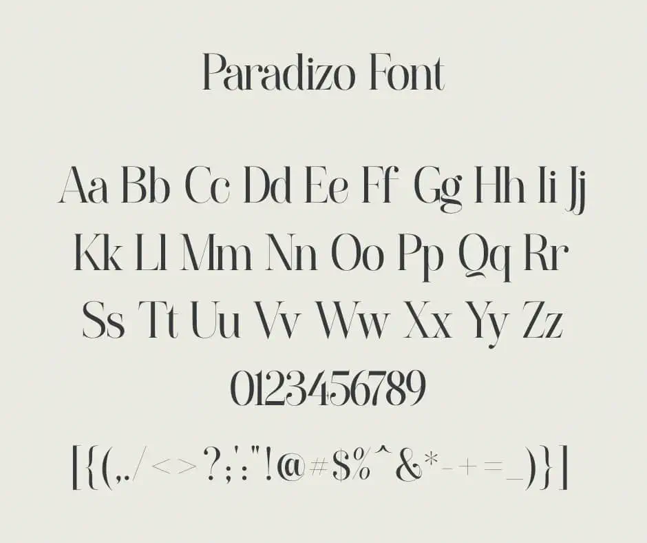 Paradizo Font View