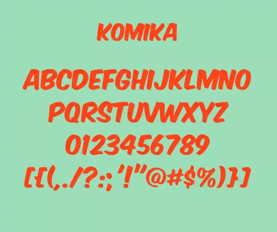 Komika Font View