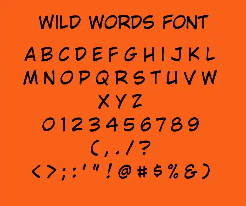 Wild Words Roman Typeface