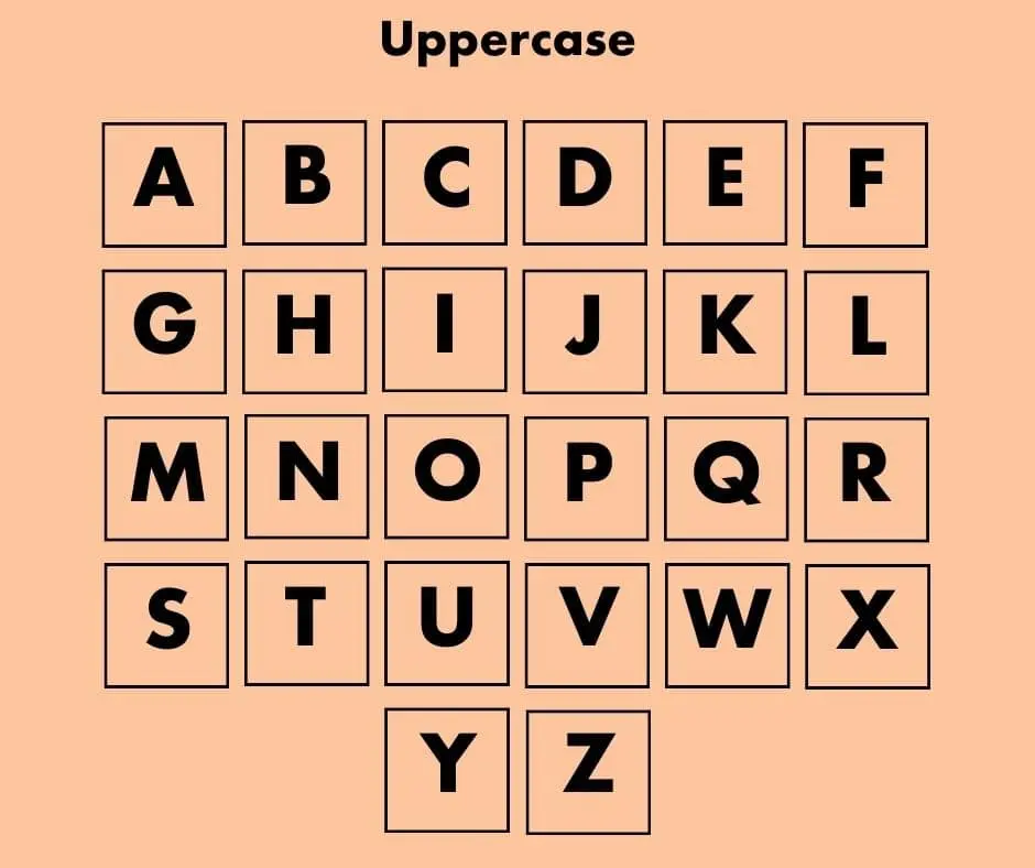Aharoni Font Uppercase Letters