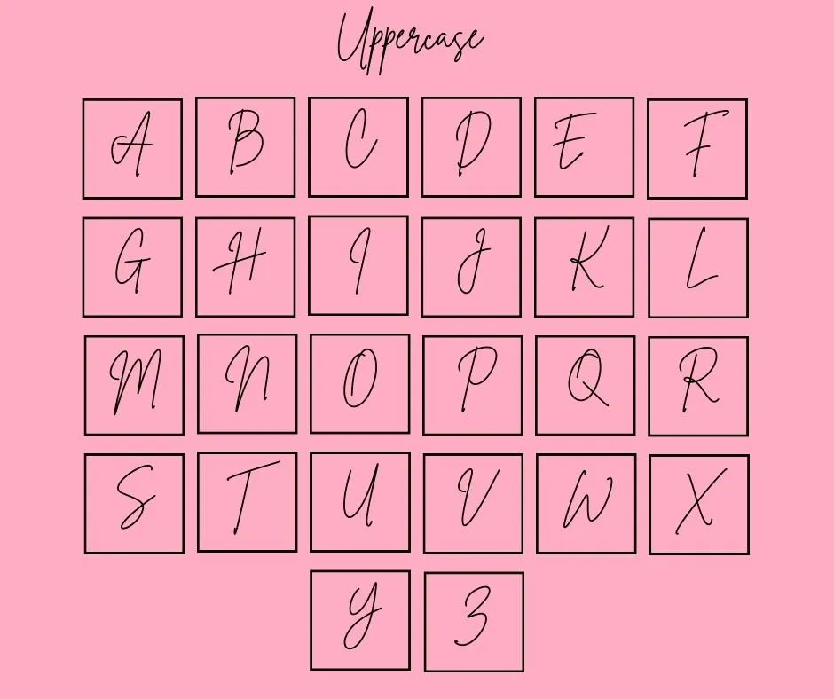 Brittany Font Uppercase Letters