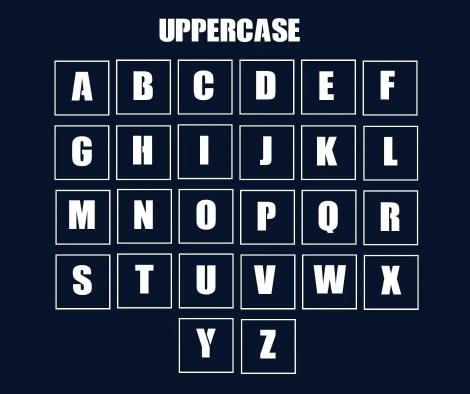 Call Of Duty Font Uppercase Letters