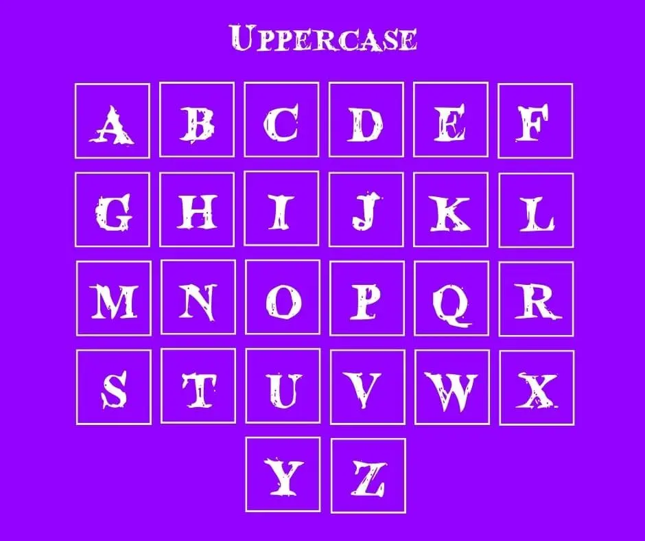 Demon Slayer Font Uppercase Letters