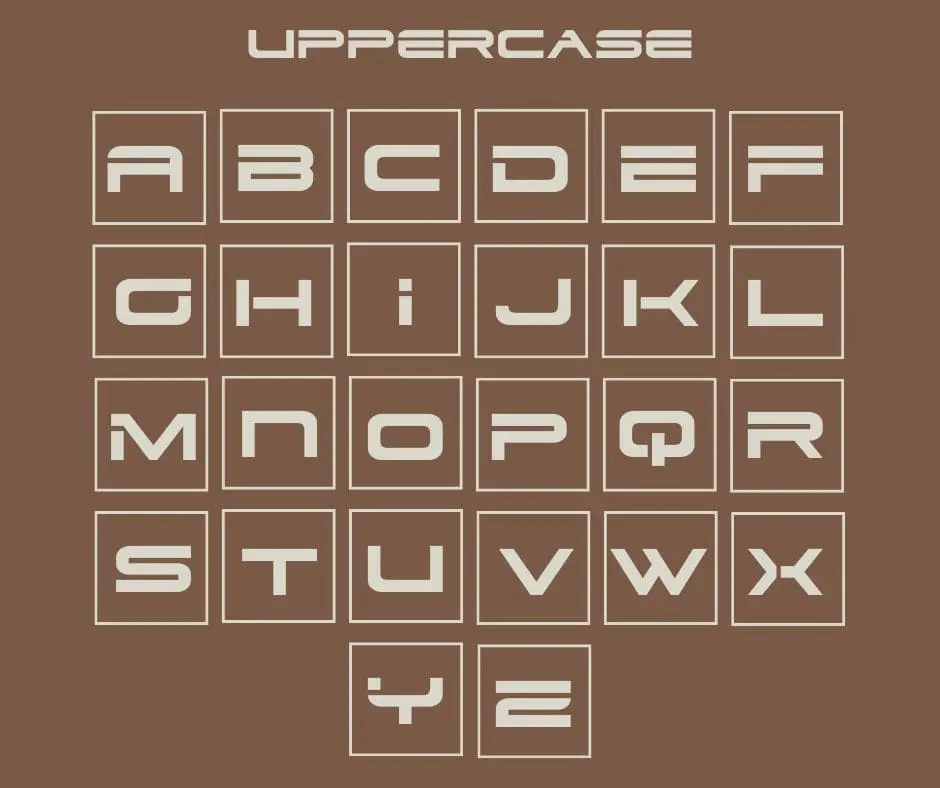 Dodger font Uppercase Letters