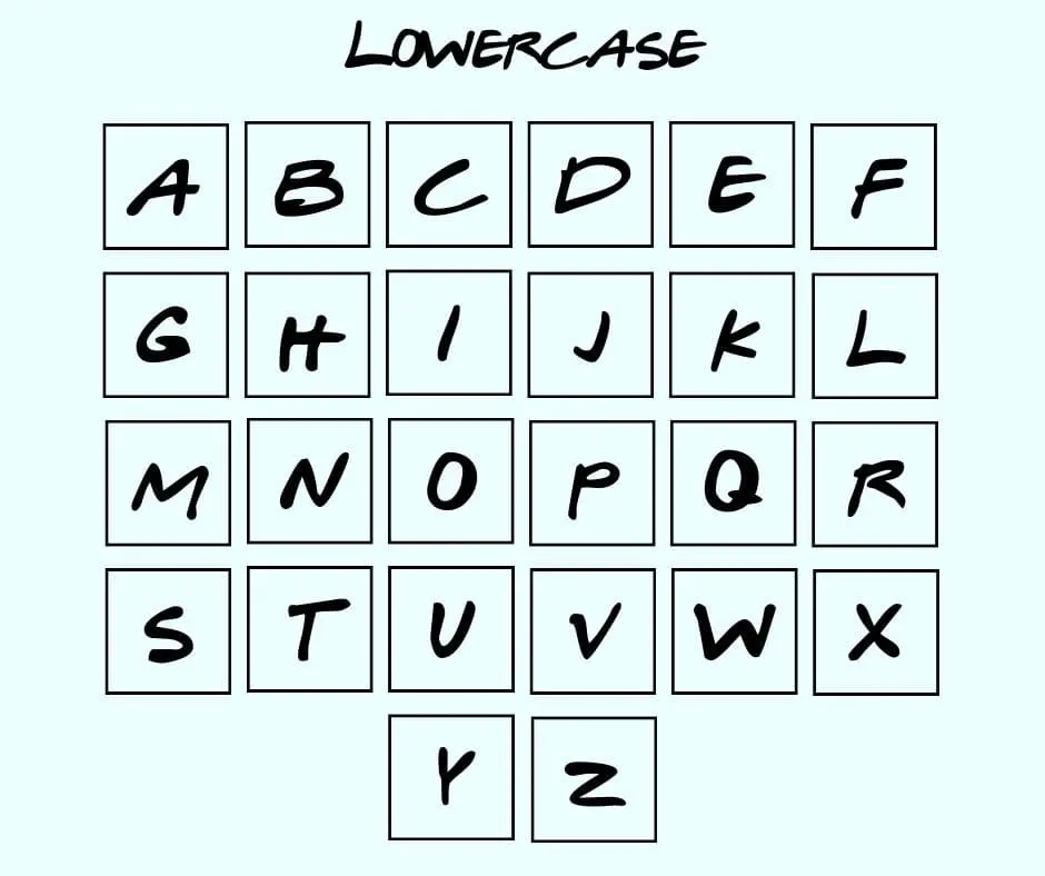 Friends Font Lowercase Letters