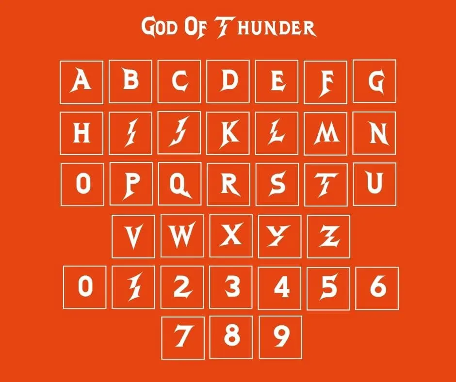 God Of Thunder Font