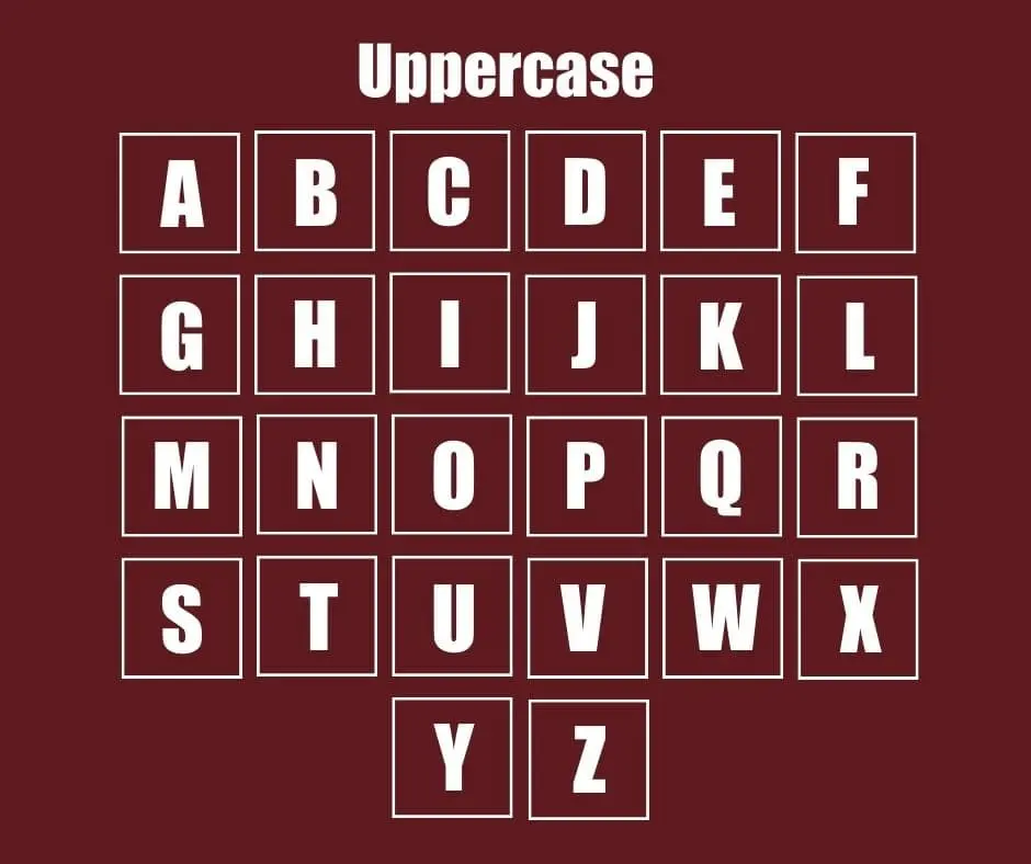 Impact Font Uppercase Letters