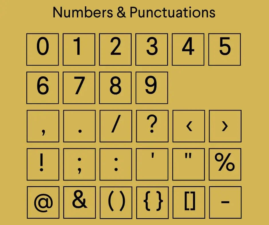 Larsseit Font Numbers and Symbols