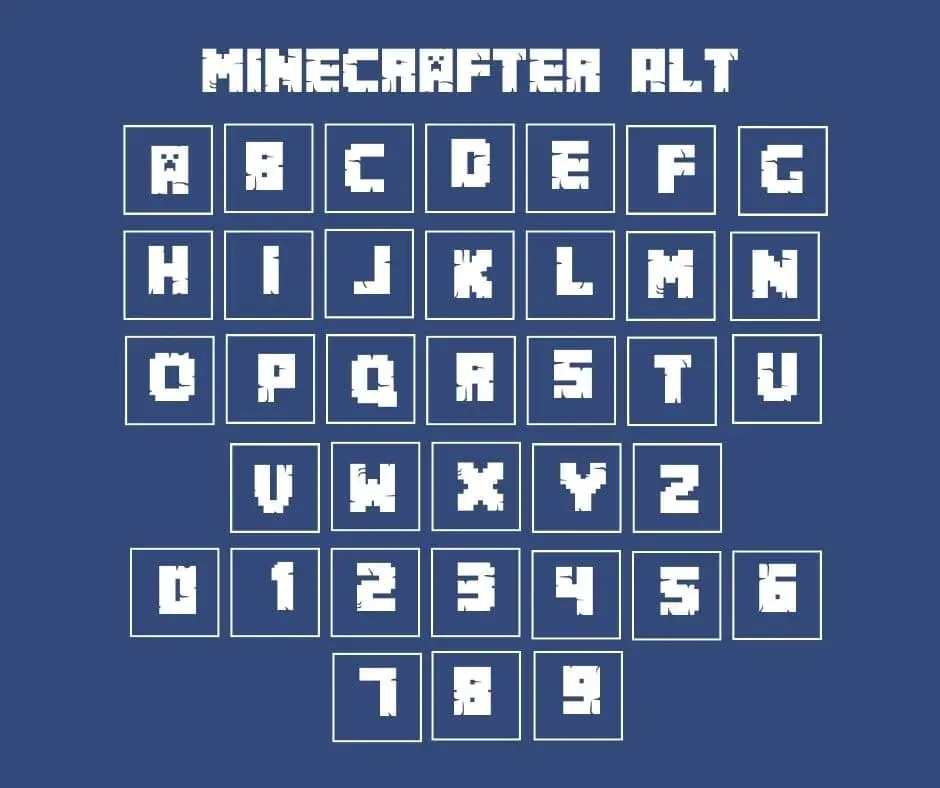 MineCrafter Font