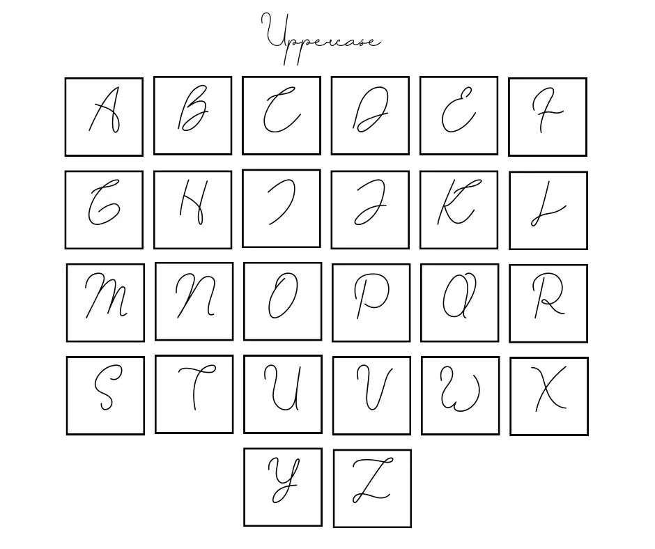 Paris Font Uppercase Letters