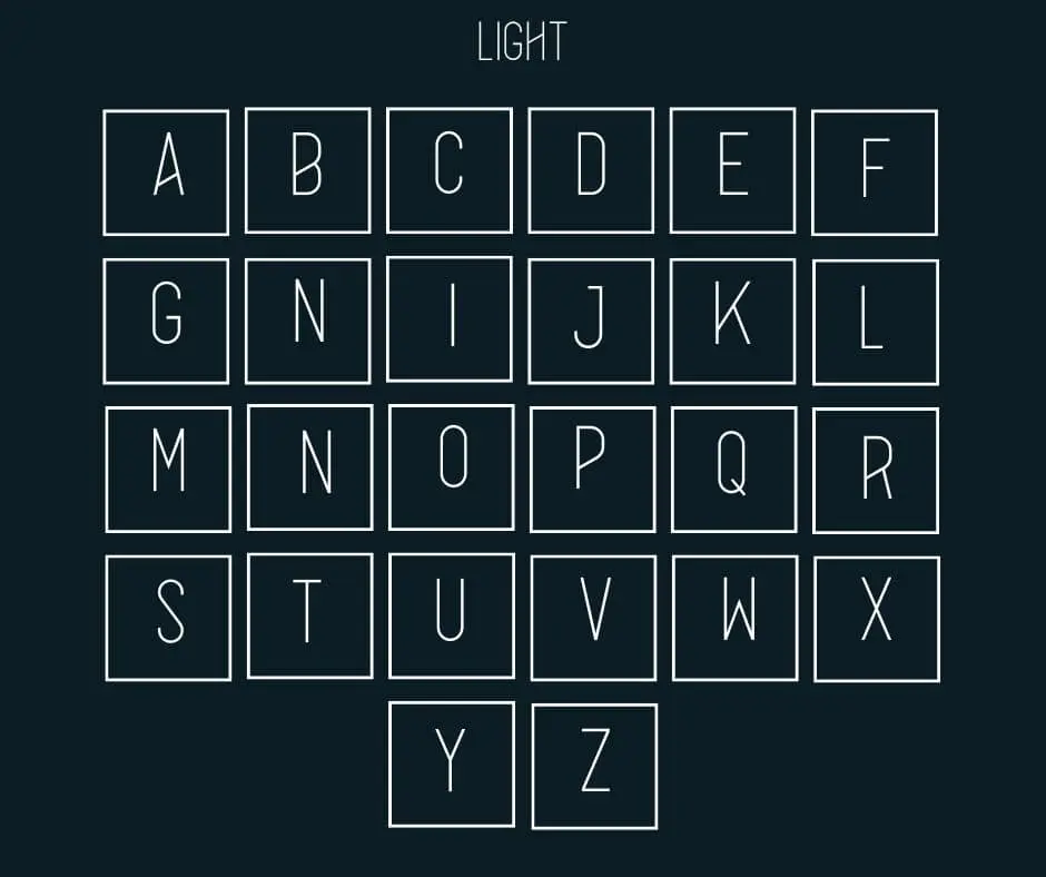 Alpha Light Font