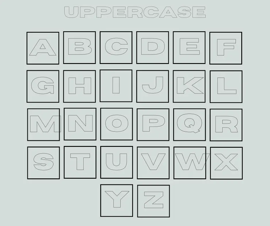 Horizon Outline Uppercase Letters