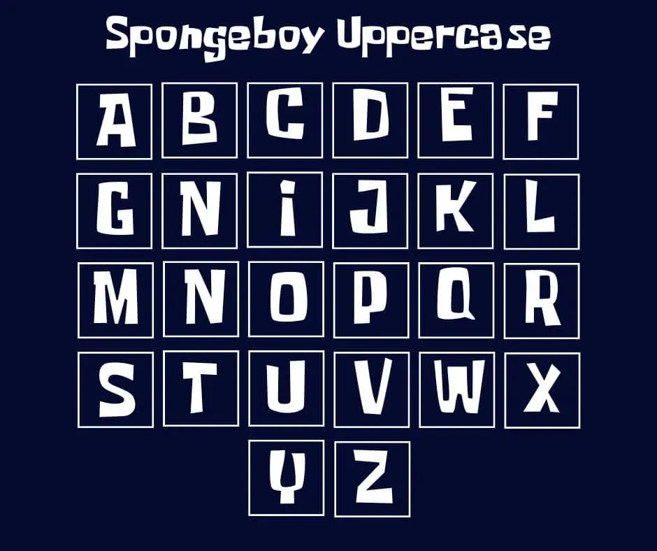 SpongeBob Font Uppercase