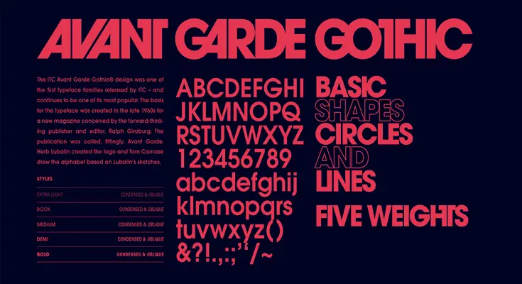 Avant Garde Font View 3