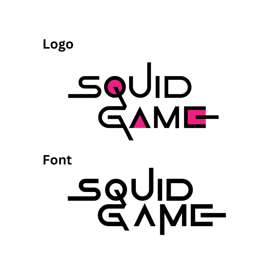 Squid game logo and font