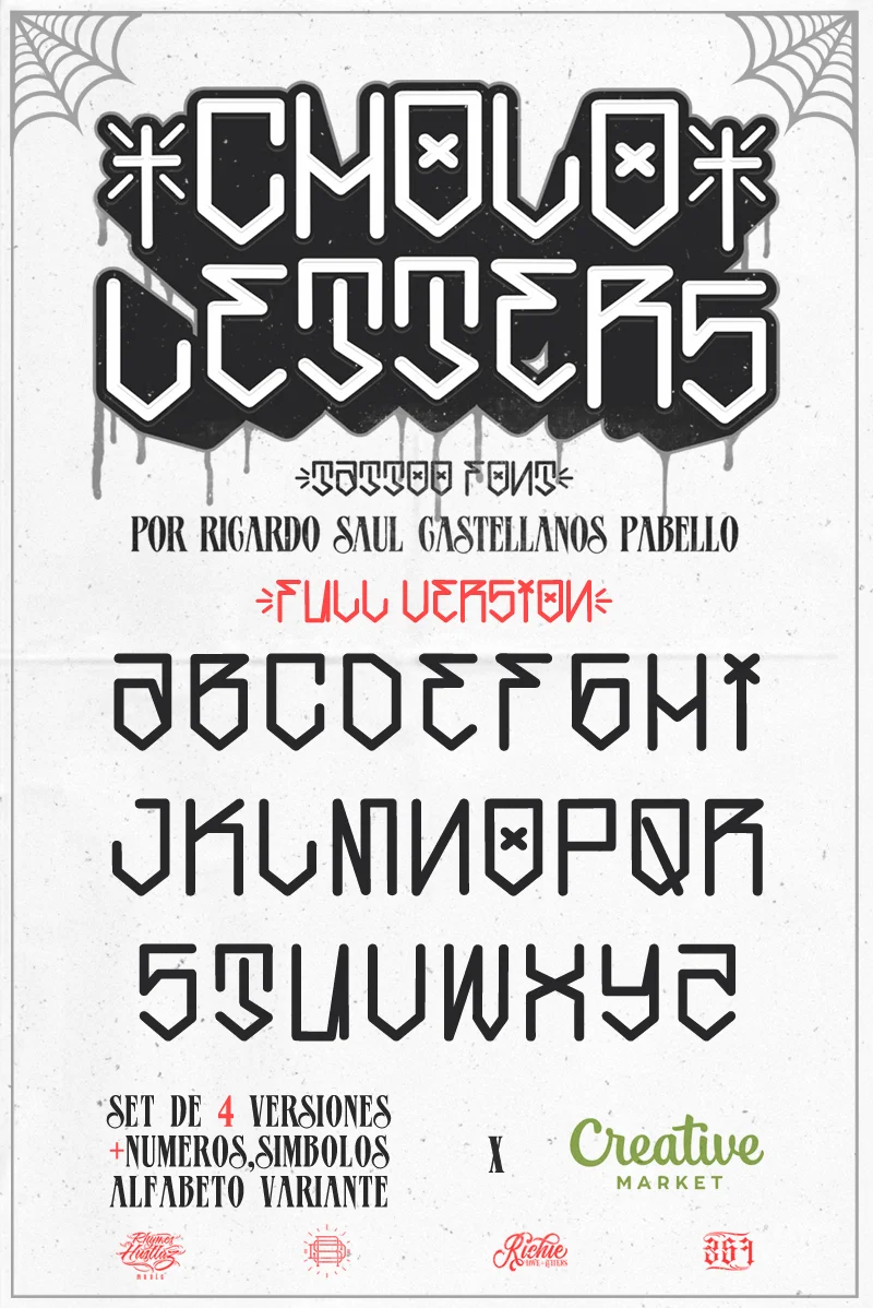 cholo letters font view