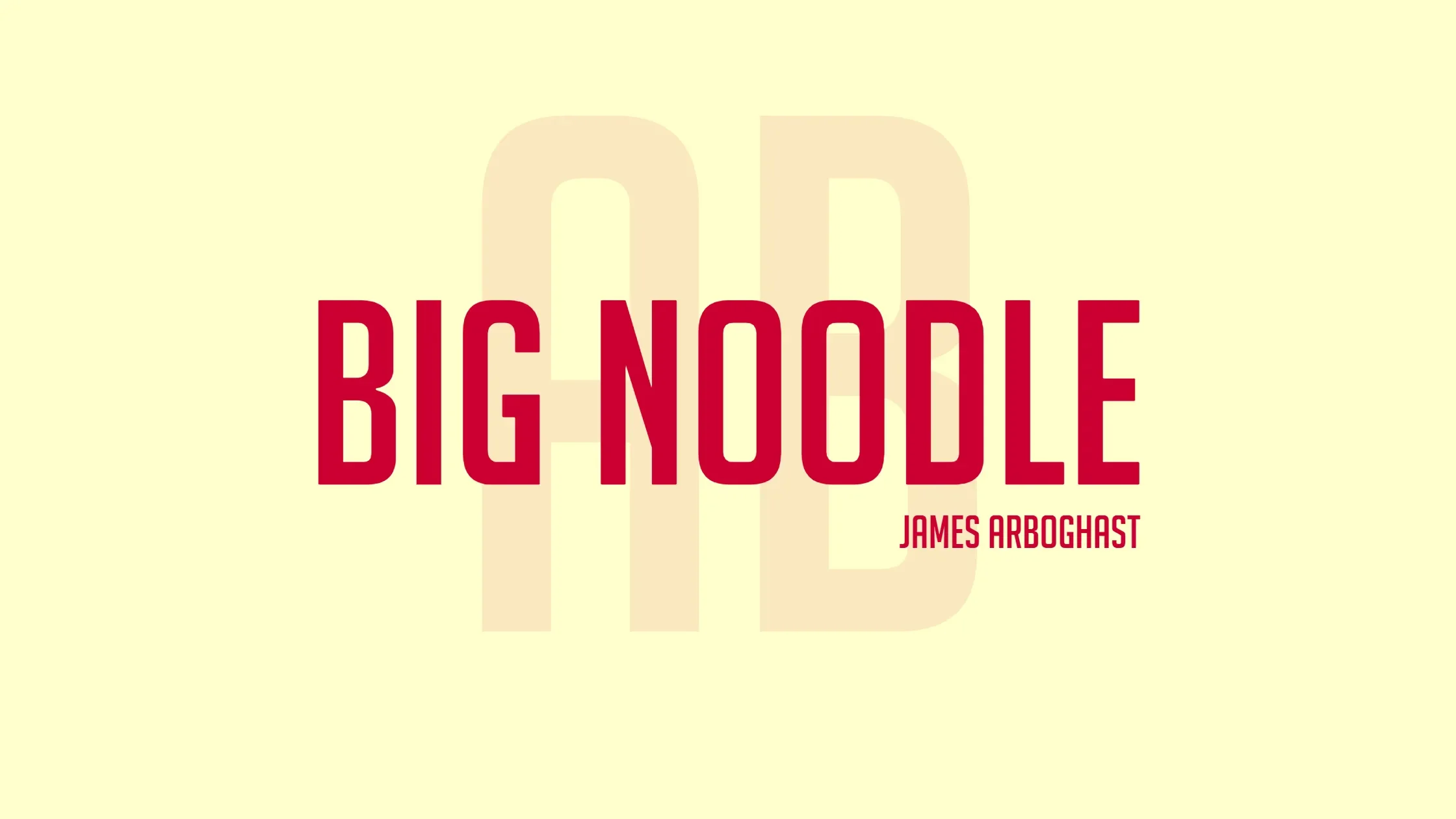 Big Noodle Font