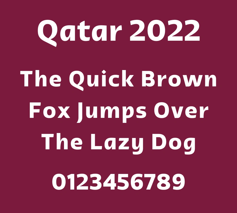 Qatar Font 2022 Font