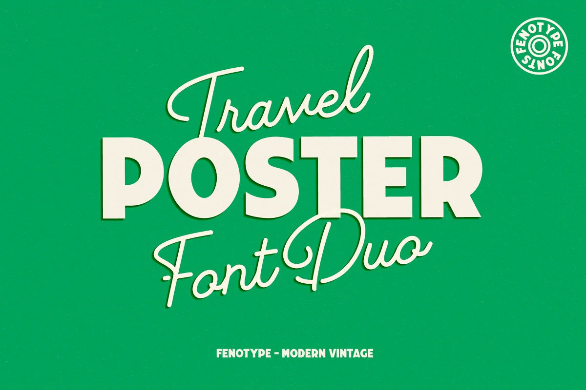 Travel Poster Font Duo Download
