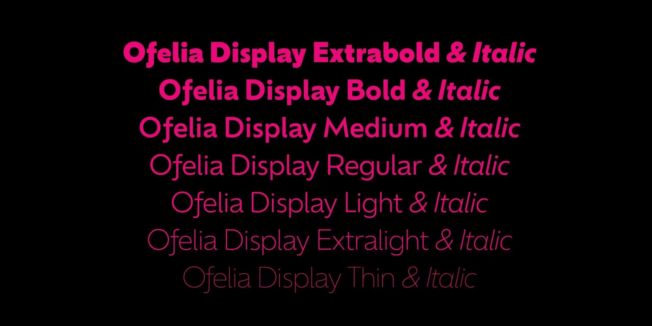 Ofelia Display Font View 1