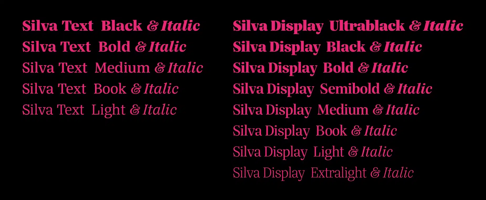 Silva Display Font View 2