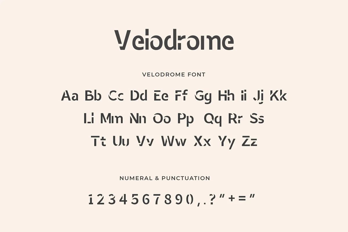 Velodrome Display Font View 2