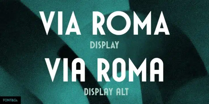Via Roma Display Font
