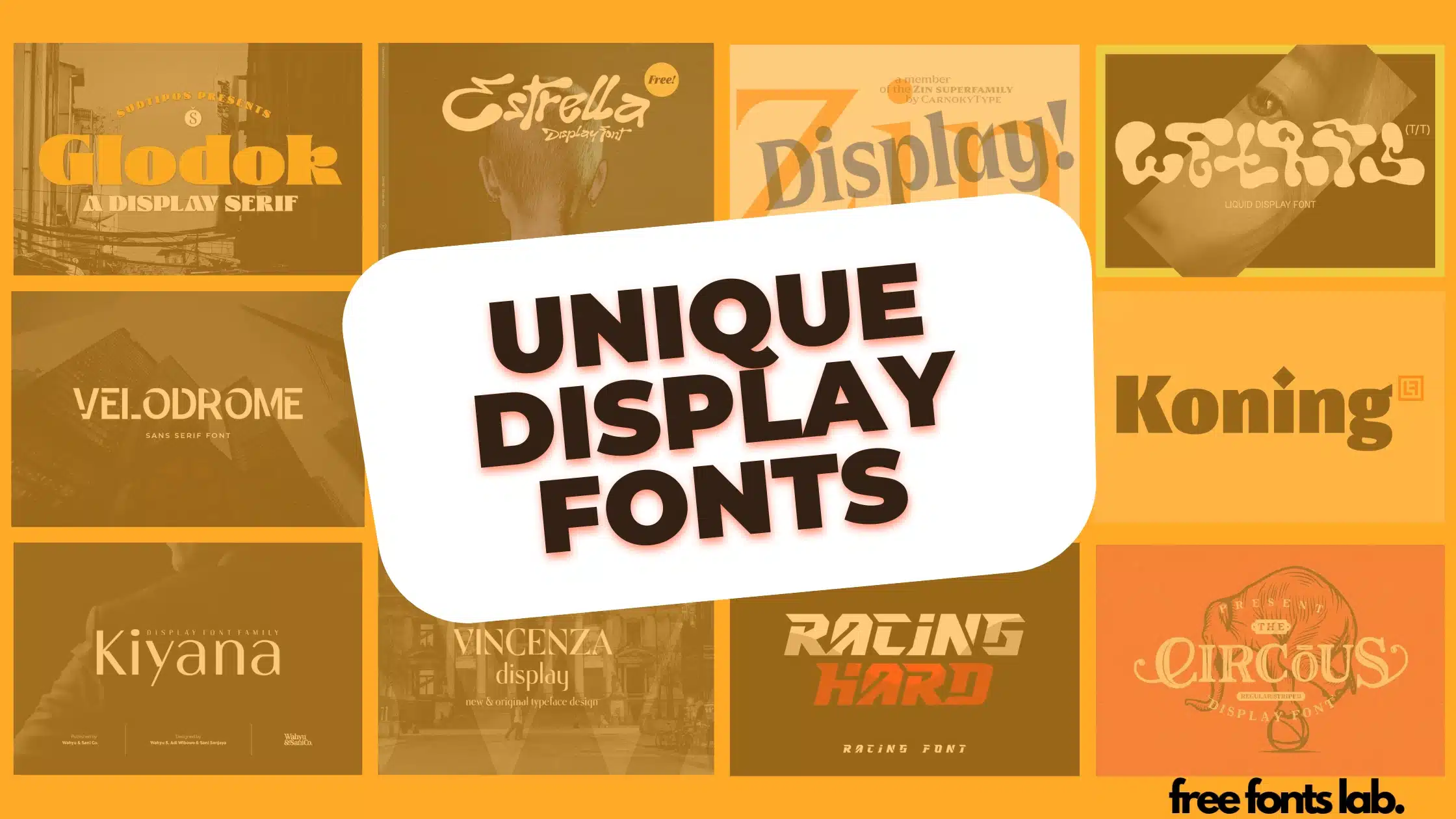 Unique Display Fonts