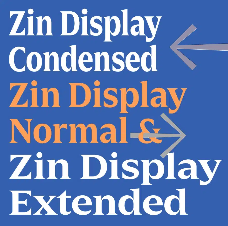 Zin Display Font View 1