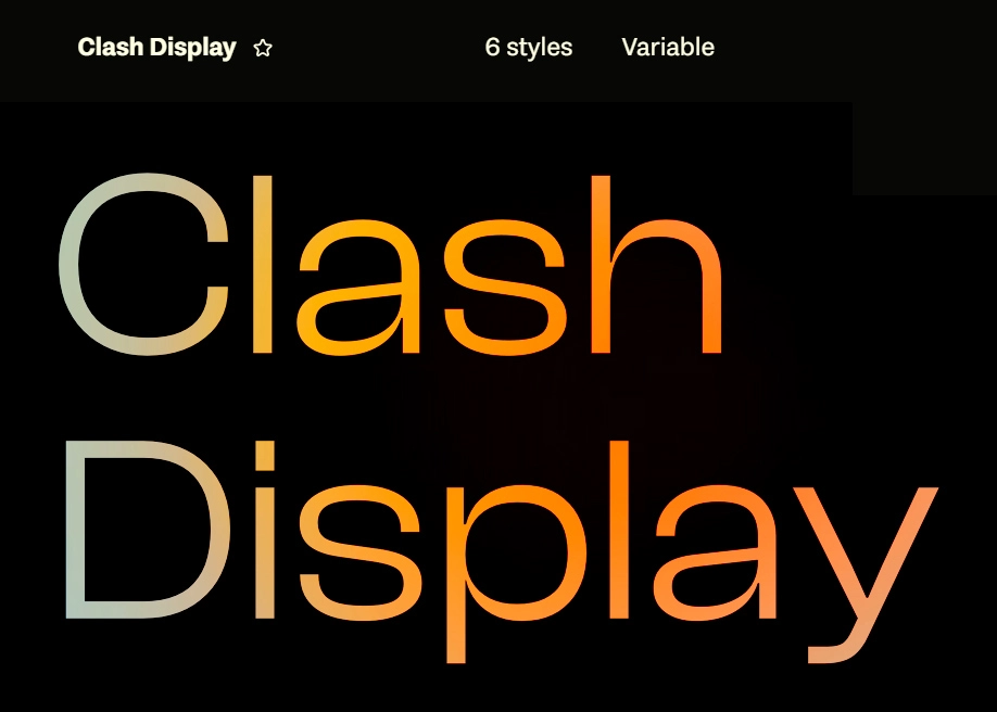 Clash Display Font