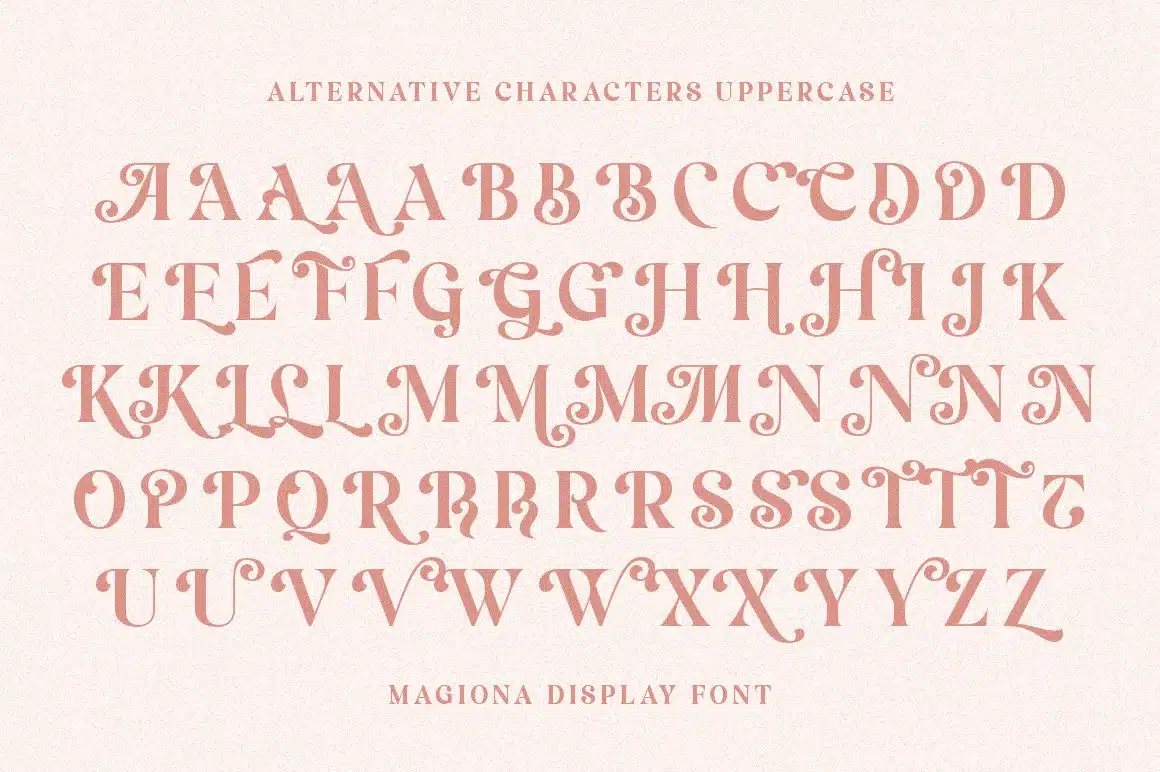 Magiona Display Font view 1