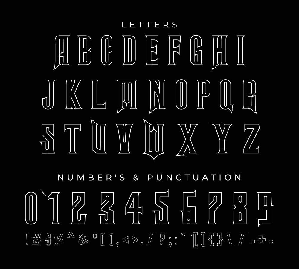 WICKED FONT LETTER_NUMBER_PUNCTUATION 2