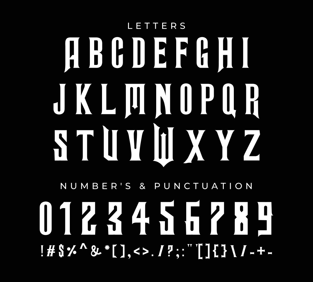 WICKED FONT LETTER_NUMBER_PUNCTUATION