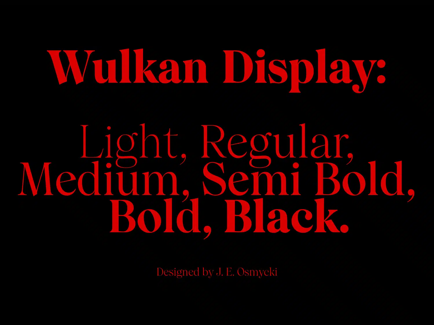 Wulkan Display Font