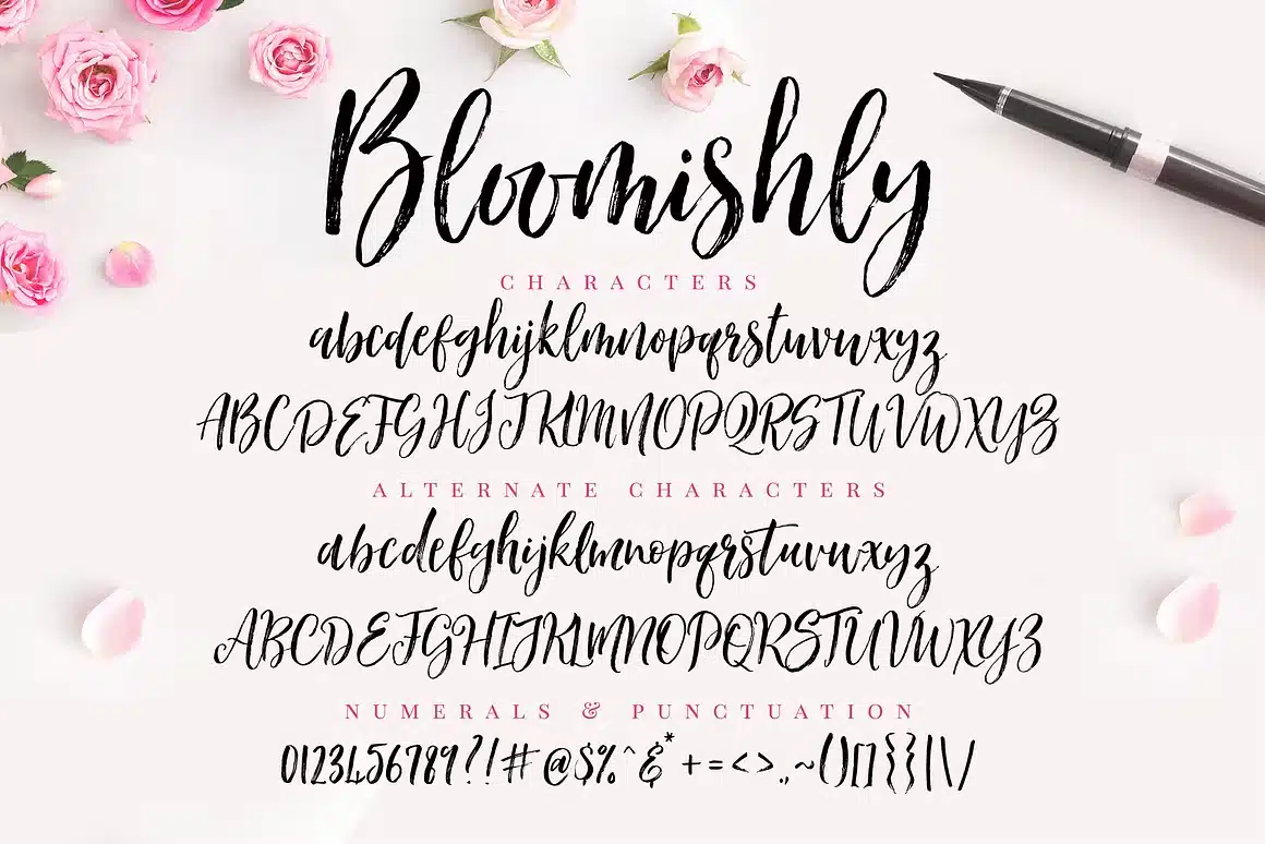 Bloomishly Font view 4